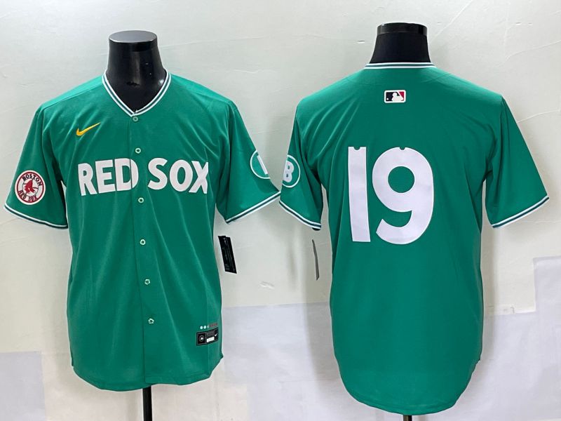 Men 2025 Boston Red Sox 19 No Name Dark Green Joint Name Nike MLB Jersey style 8